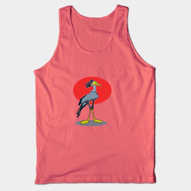 Secretary Bird Tank Top by RichCameron